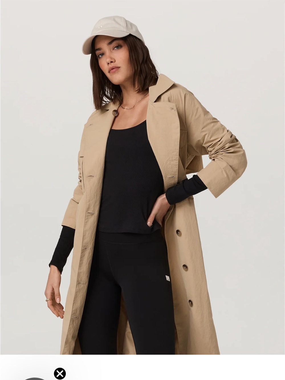 NWT Vuori Rhodes Trench Coat Khaki - Picture 3 of 8